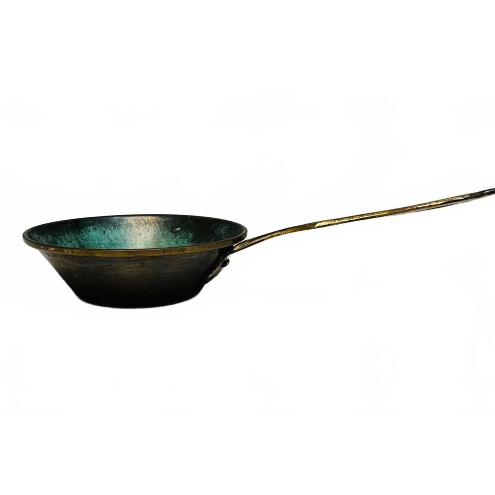 Vintage 50's WIZO's Copper Pan w Brass Handle Hebrew Text and Star of David. - Picture 5 of 8